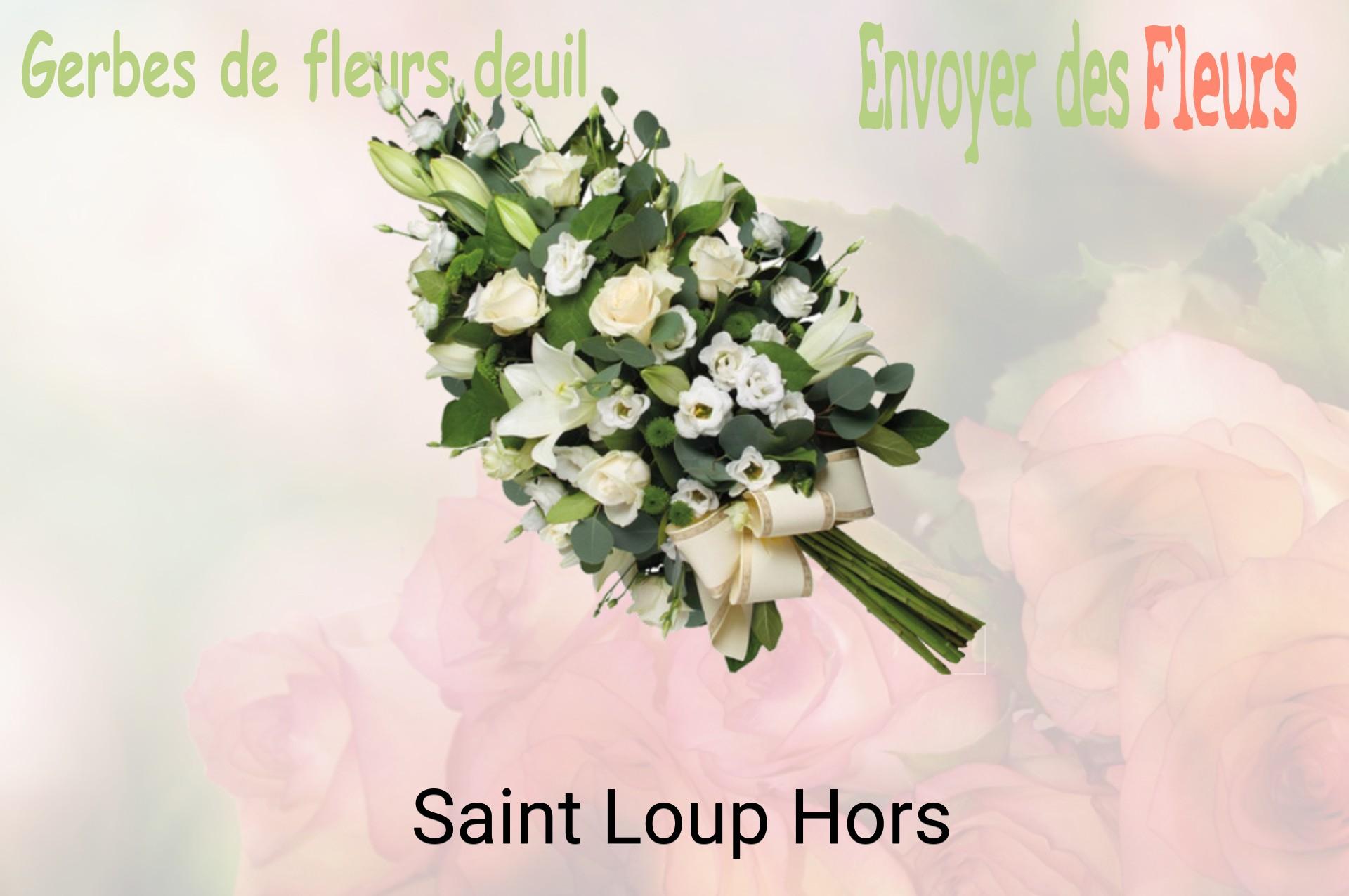 Gerbe de fleurs de deuil livrée à Saint-Loup-Hors